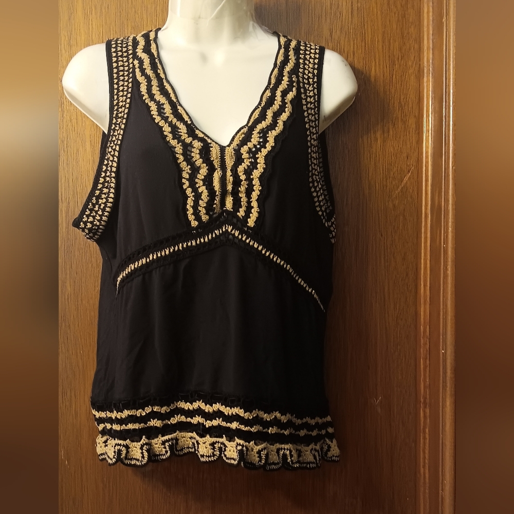 WD. NY Tank Top Gold-Black Large